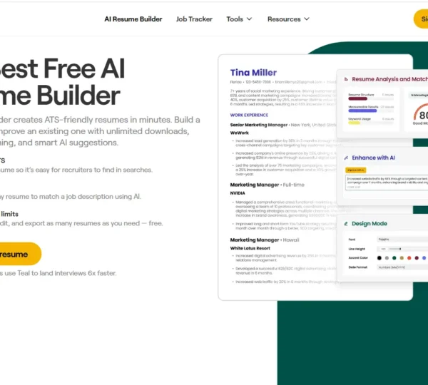 Teal Resume Builder: AI-Powered Professional Resume Creator